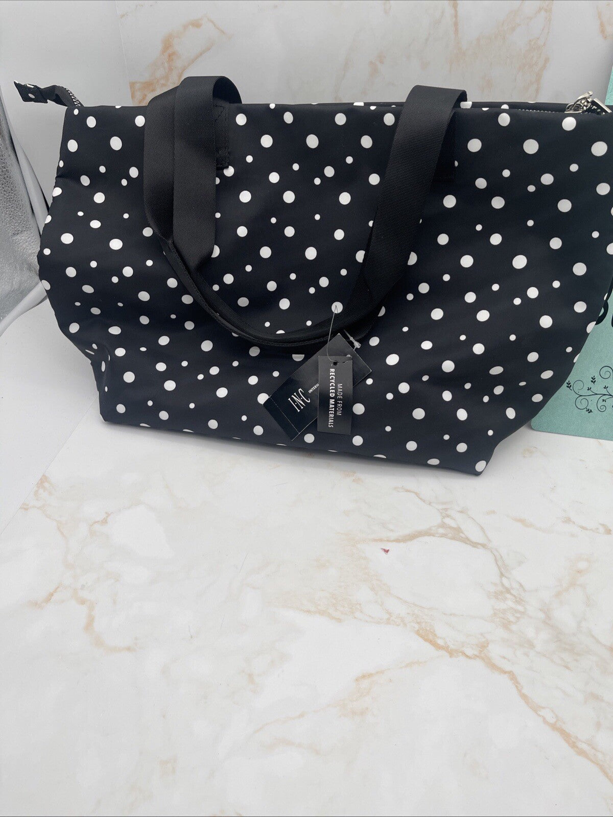 inc international concepts Tote Black Dots One Size 