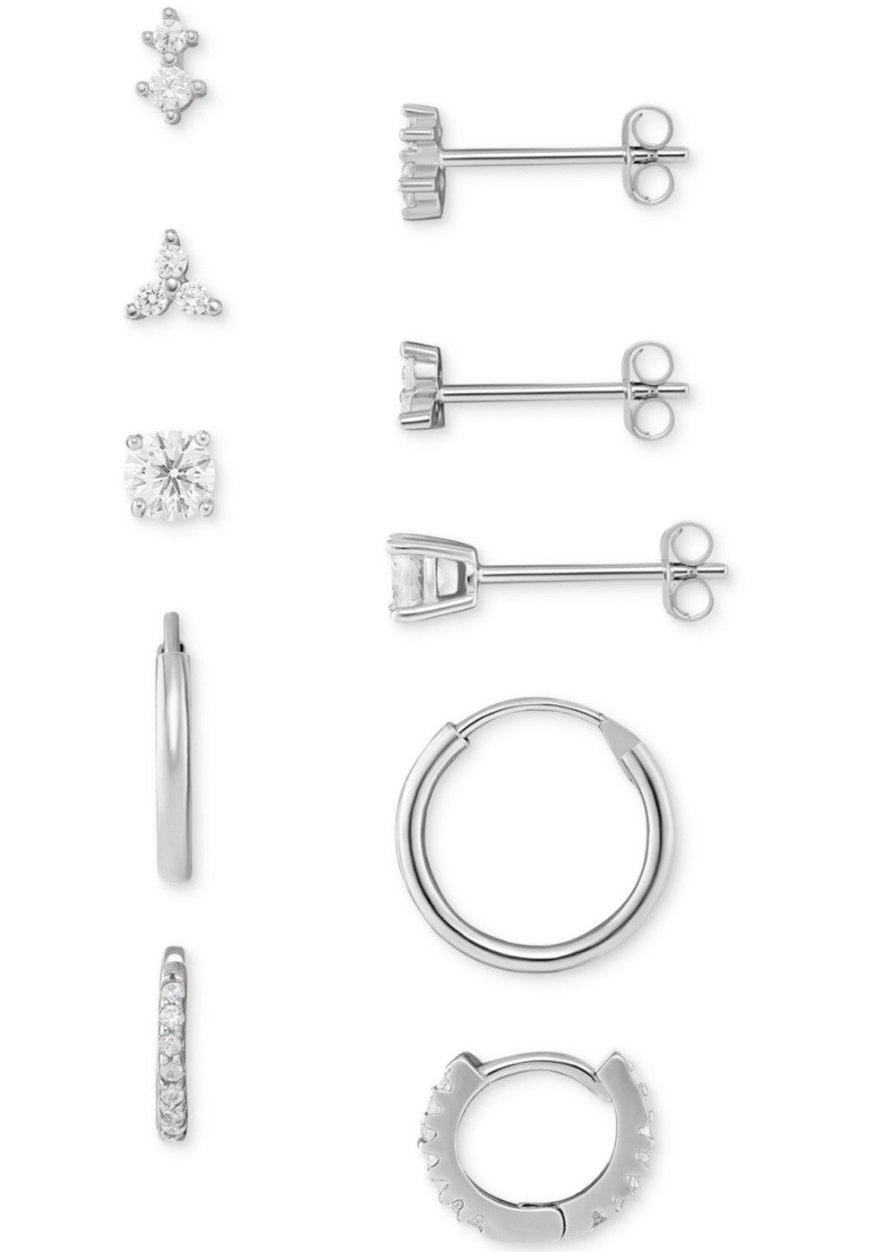 Giani Bernini Cubic Zirconia Earrings 5 Pairs 