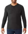 Member's Mark Men's Thermal Henley Size M Black