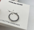 R.h.Macy & Co Sterling Silver 1/10 Cttw Diamonds Women’s Band Ring 