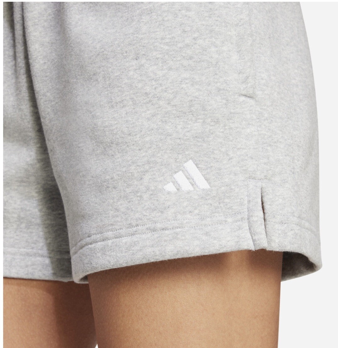 Adidas Women's Gray Fleece Sweat Shorts Size XS Embroidered Logo