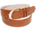 On 34th Women’s Sculpted Buckle Panel Belt, Cognac, Small