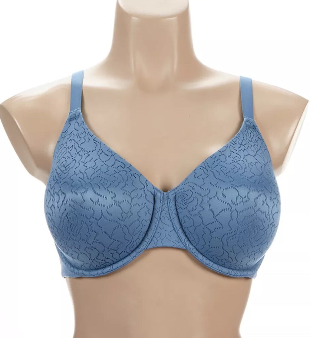Wacoal 855345 Inside Job Underwire Bra 42D Blue