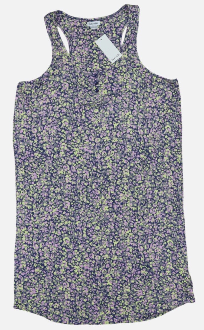 Splendid Women's Sleeveless Racerback Tank Nightgown M Floral 