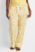 State of Day Women's Printed Poplin Pajama Pants Cornsilk M