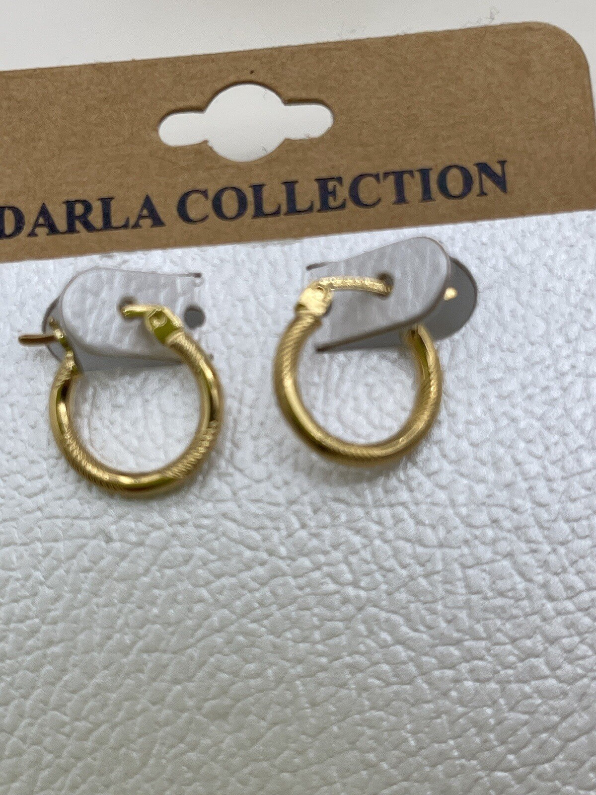Darla Collection 18k Gold Over Sterling Silver Hoop Earrings 