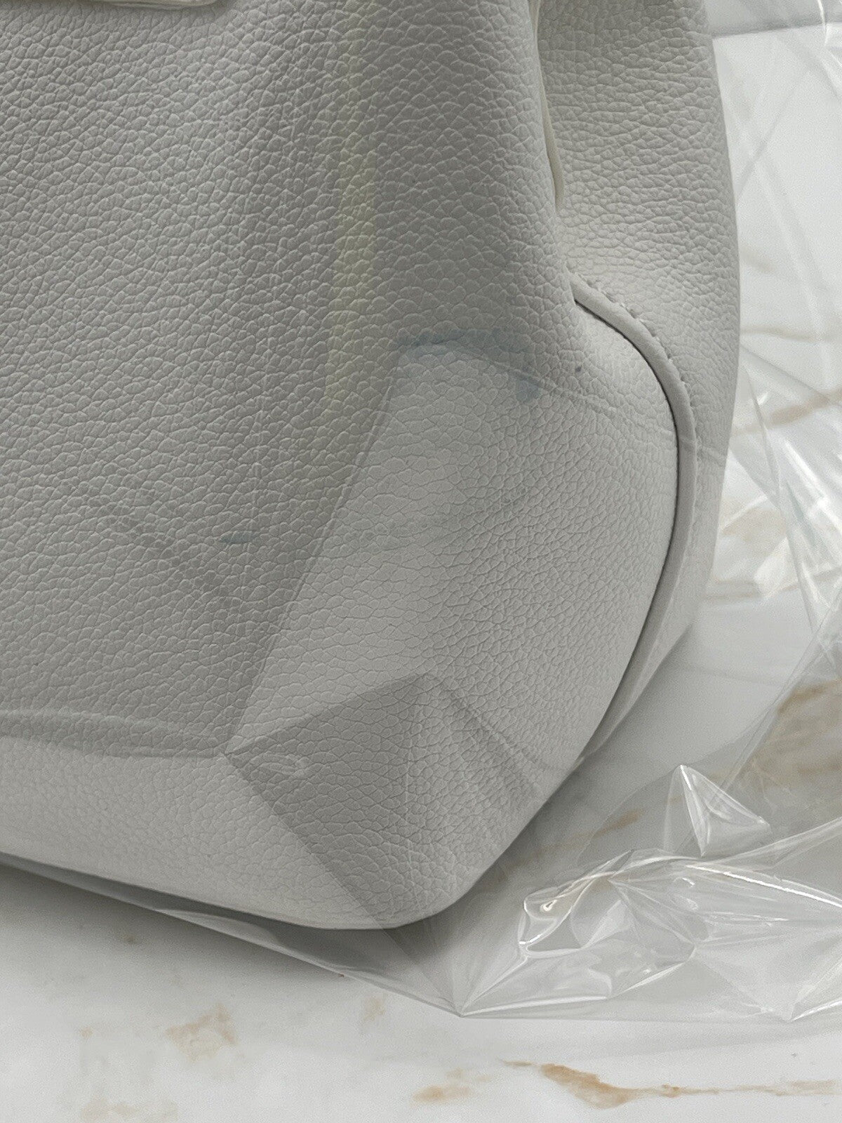 EVA DOUBLE BOW VEGAN SATCHEL CROSSBODY BAG WHITE 