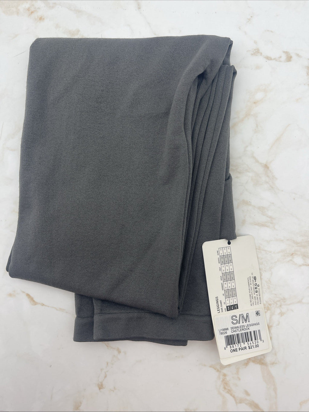 Women HUE Women's Seamless Leggings Grays Size S/M