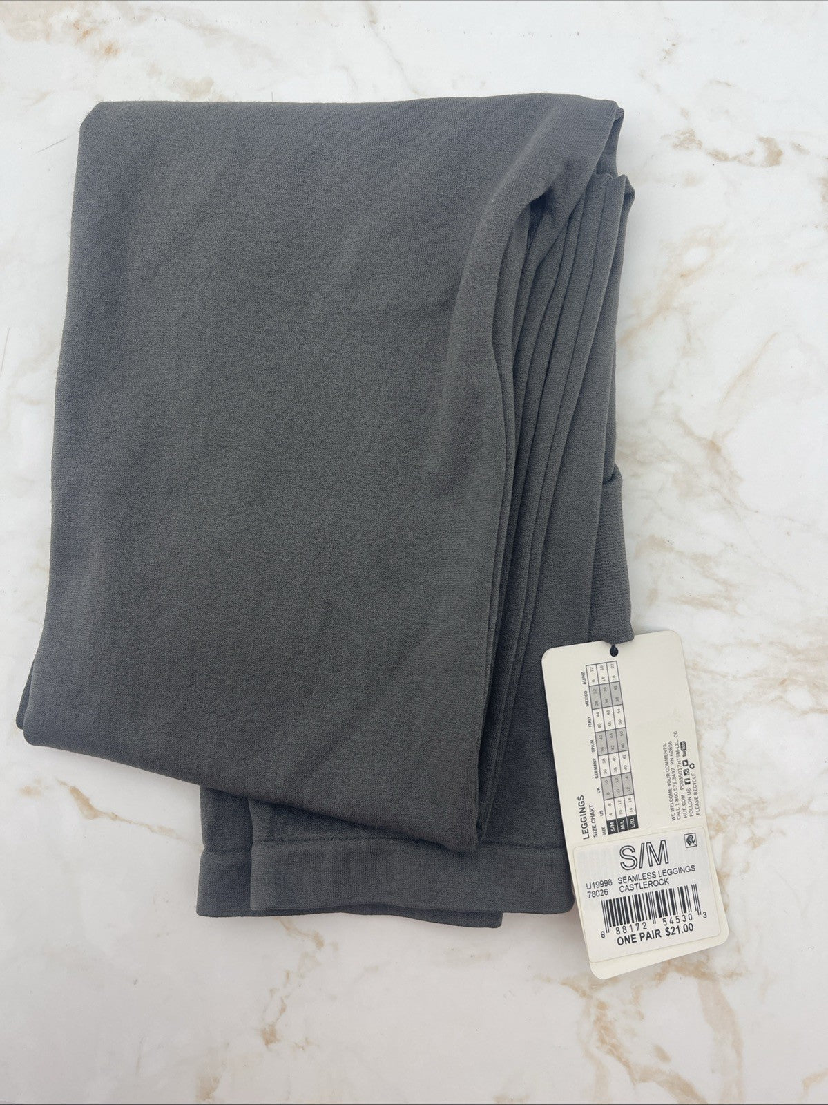 Women HUE Women's Seamless Leggings Grays Size S/M