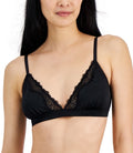 I.n.c. International Concepts Women's Satin Micro Bralette, Black, M