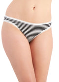 Jenni Lace Trim Hipster Underwear M Feeder Striped
