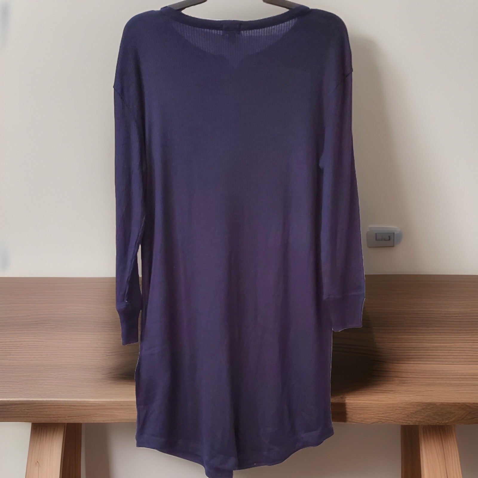 GAP GapBody Women's Henley Dorm Long-Sleeve Sleepshirt Navy S