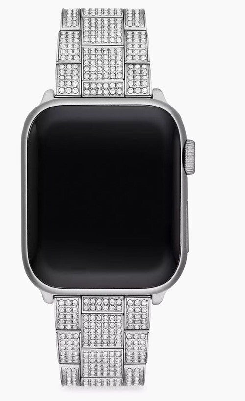 NEW Michael Kors Unisex Silver-Tone Stainless Steel Apple Watch Band 38mm or 40