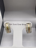 And Now This 18k Gold Over Brass Hoop 