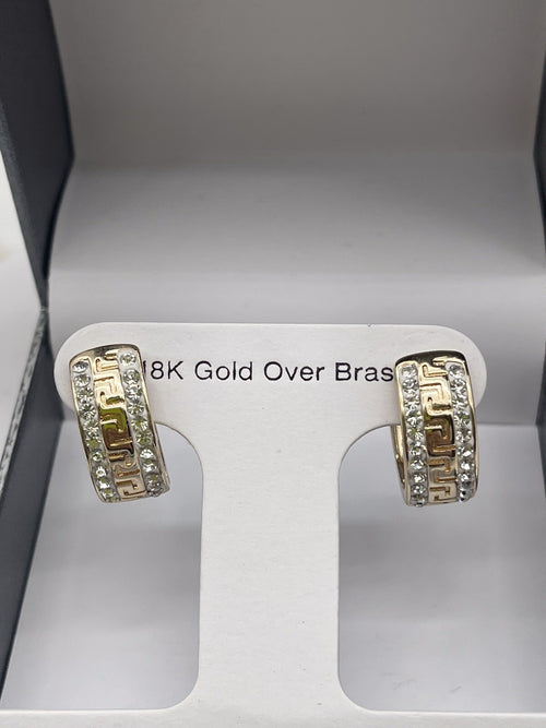 And Now This 18k Gold Over Brass Hoop 