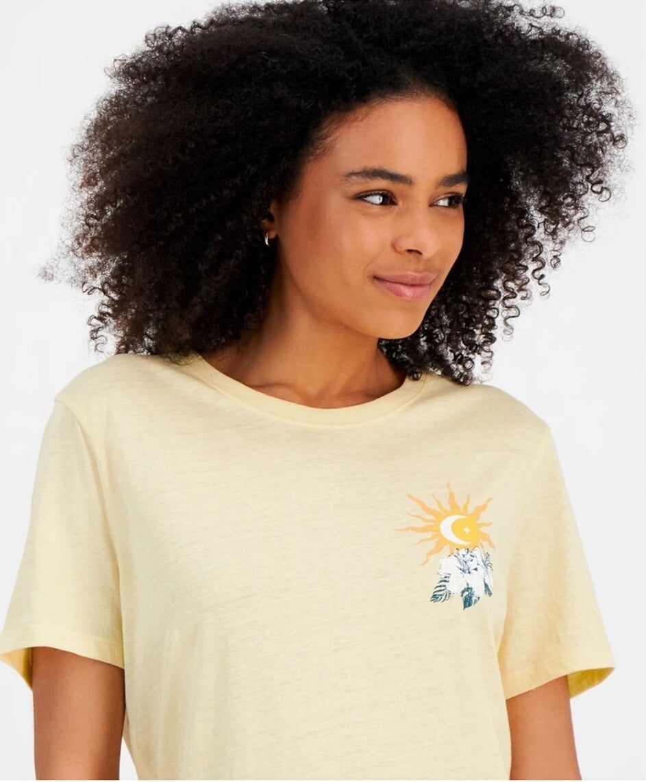 Rebellious One Juniors' Vani Malibu Graphic Crewneck T-Shirt L