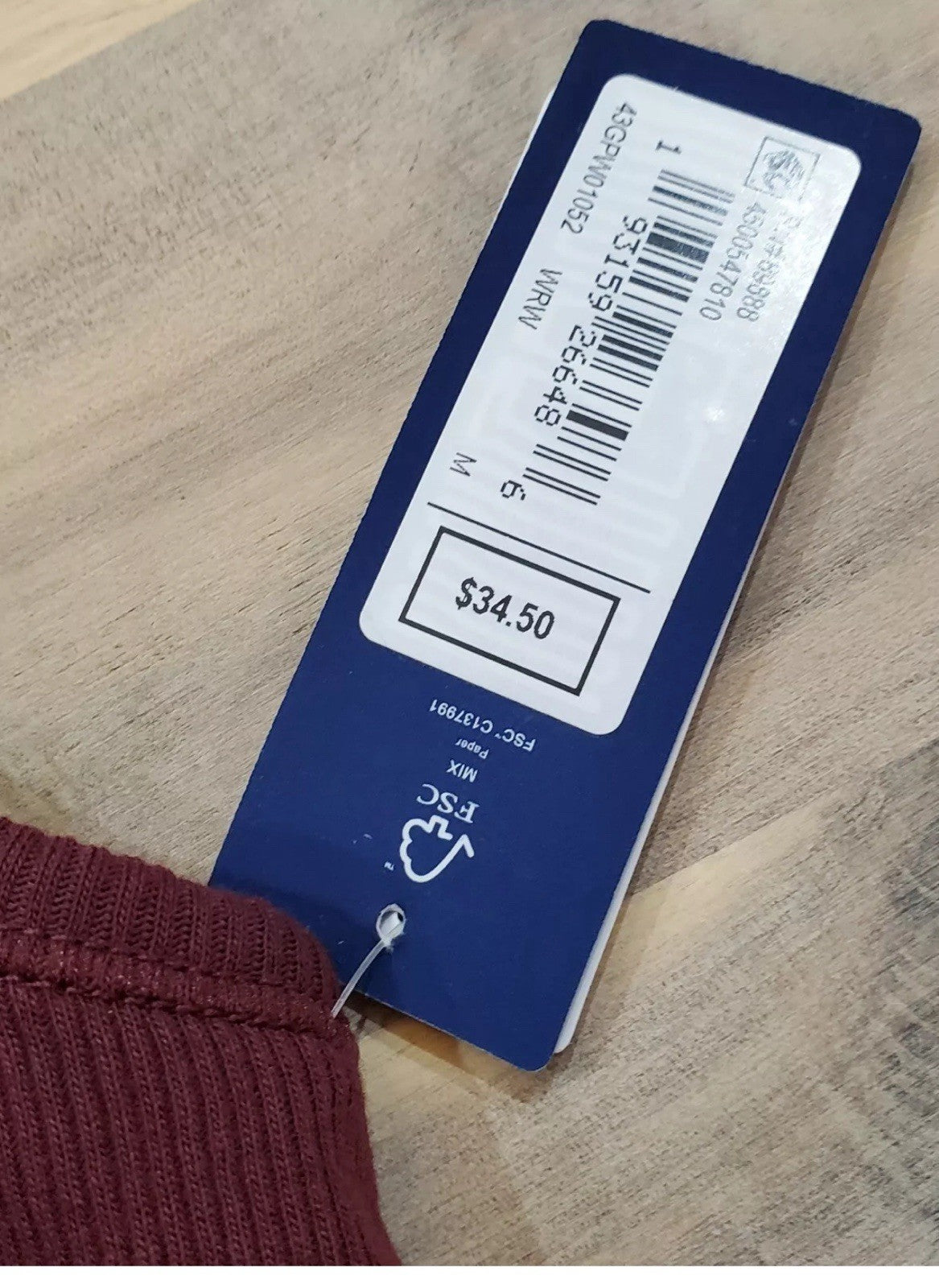 Gap Women's Logo Comfort Square-Neck Bralette GPW01052 - Windsor Wine Size M