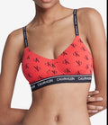 Calvin Klein Archive Logo Lightly Lined Wirefree Bra, Hibiscus, XL
