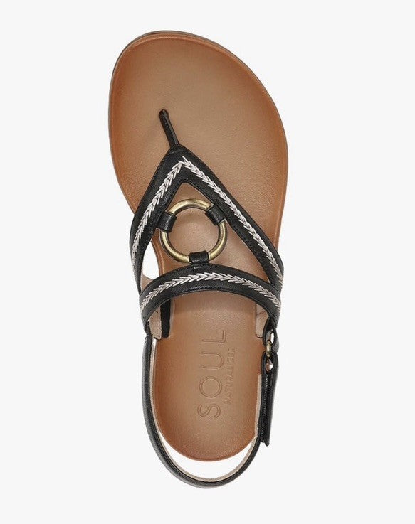 Soul Naturalizer Sunny Flat Sandals Black Smooth 7