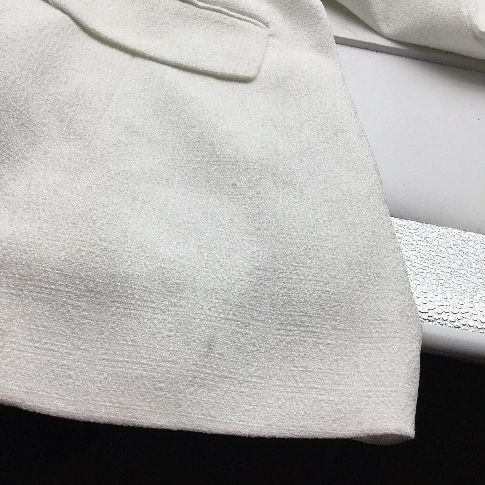 Plus Womens Office Career Suit Jacket White 18W