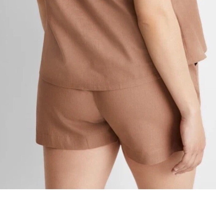 State of Day 1-Piece Linen/Rayon Blend Shorts Women's Pajama Medium