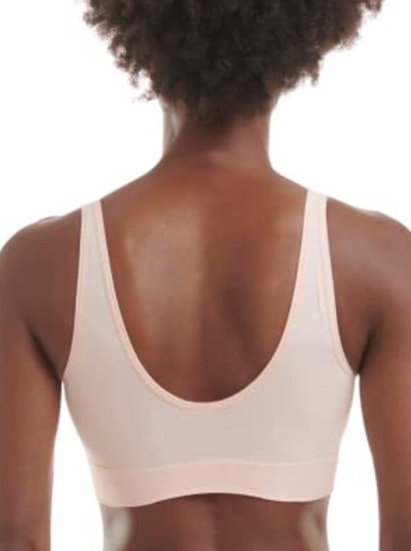 adidas Intimates Women's Seamless Scoop Medium Impact Lounge Bra Peach