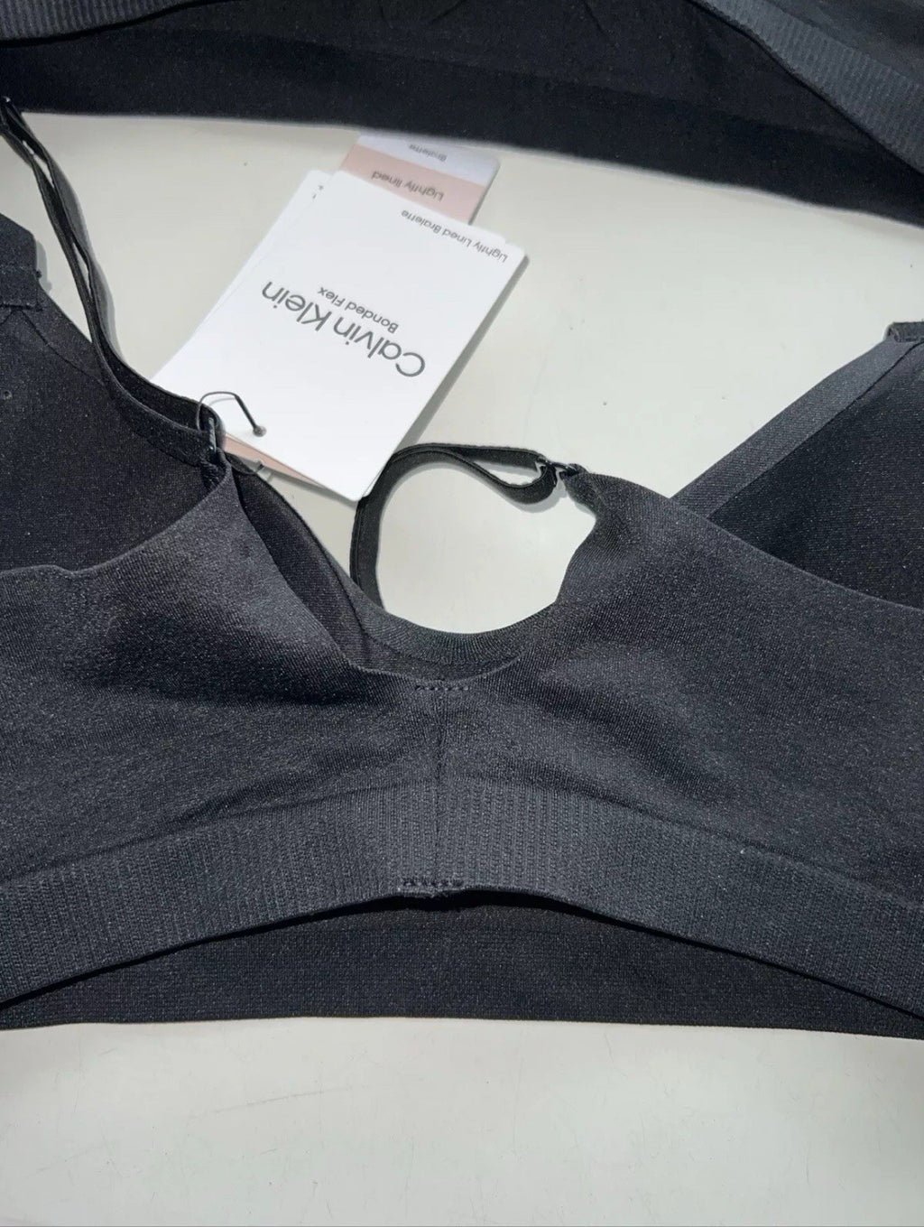 Calvin Klein Bonded Flex Lightly Lined Bralette, Black, Size XS