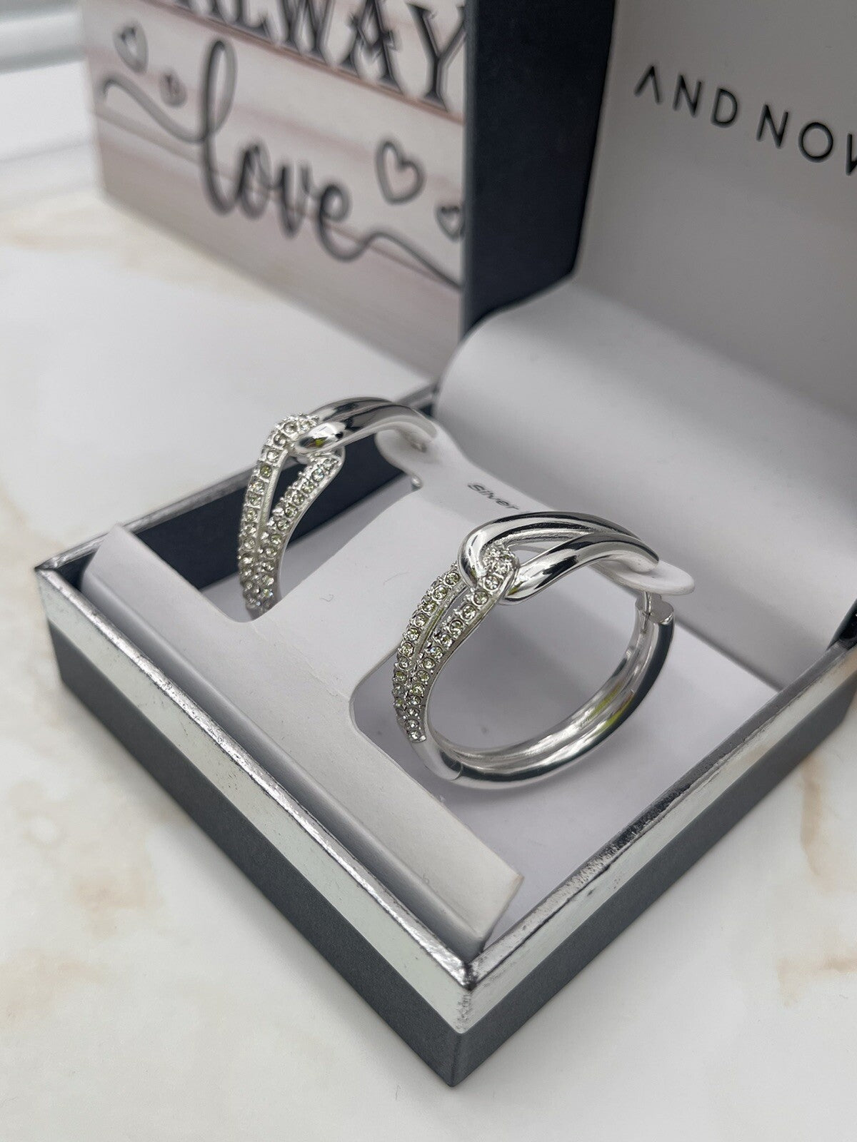 And Now This Silver Plated Women’s Hoop