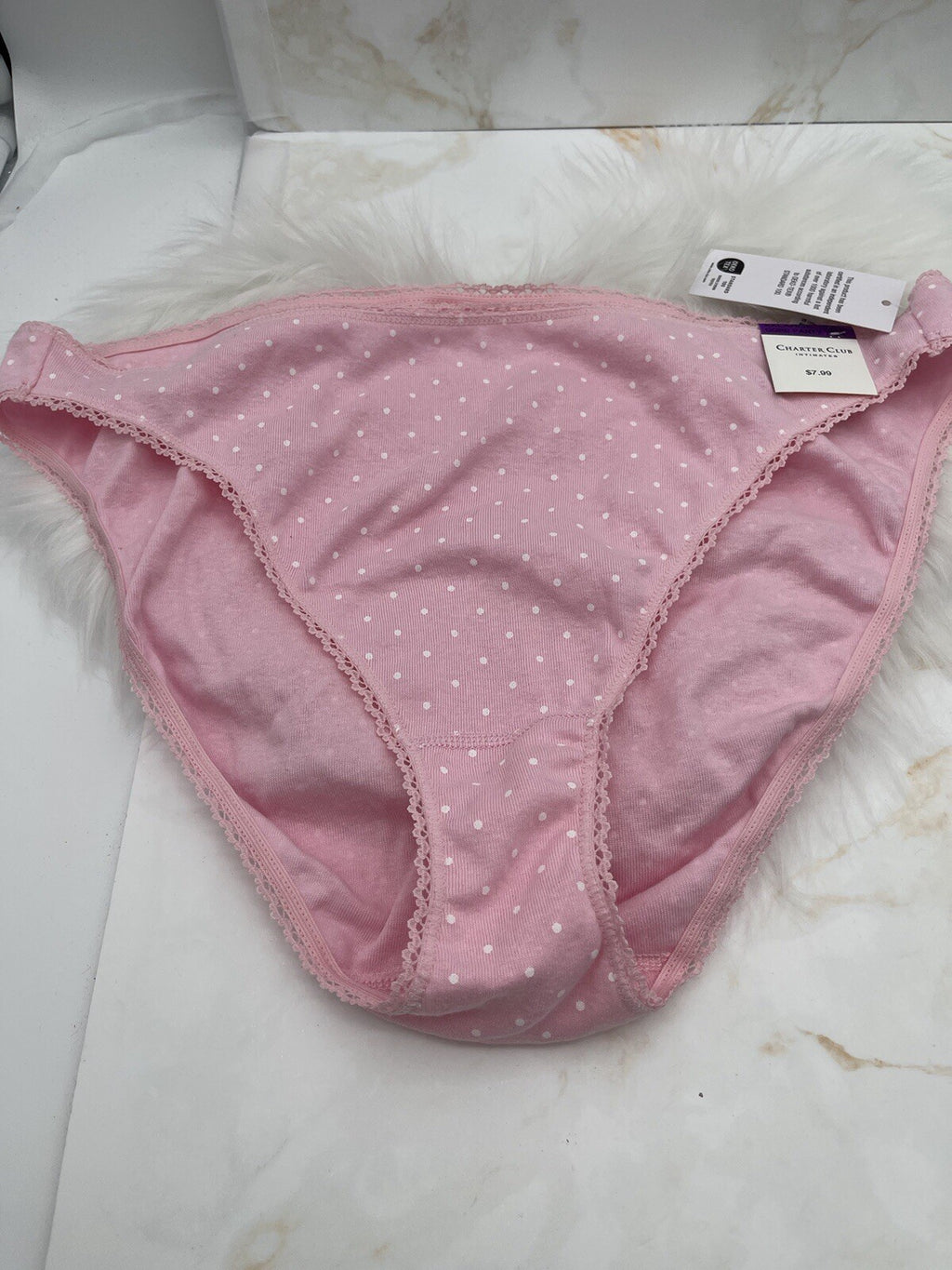 Charter Club Intimates Panty Polka Dots Pink Style 100181114 Small