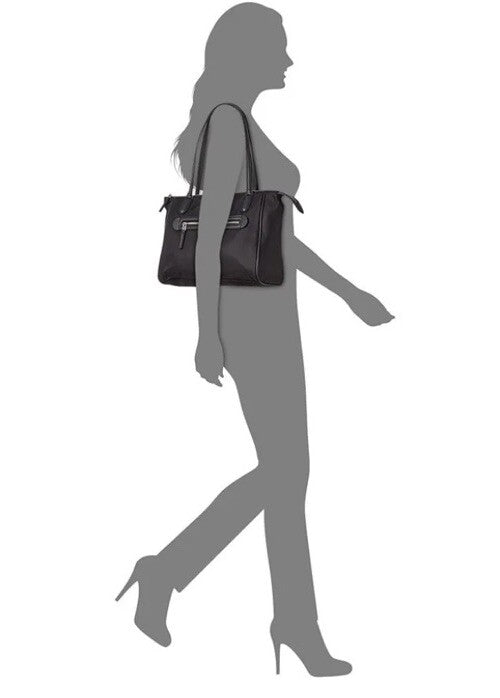 GIANI BERNINI nylon women's tote shoulder bag purse -BLACK