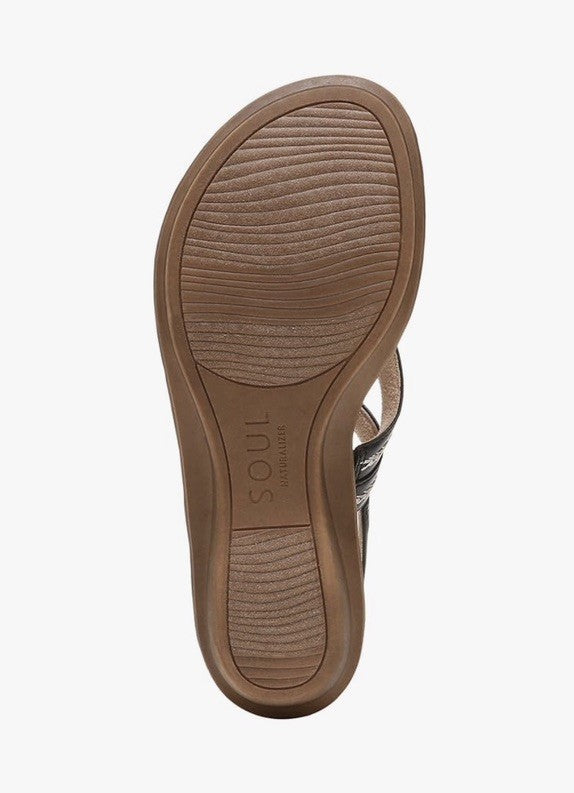 Soul Naturalizer Sunny Flat Sandals Black Smooth 7