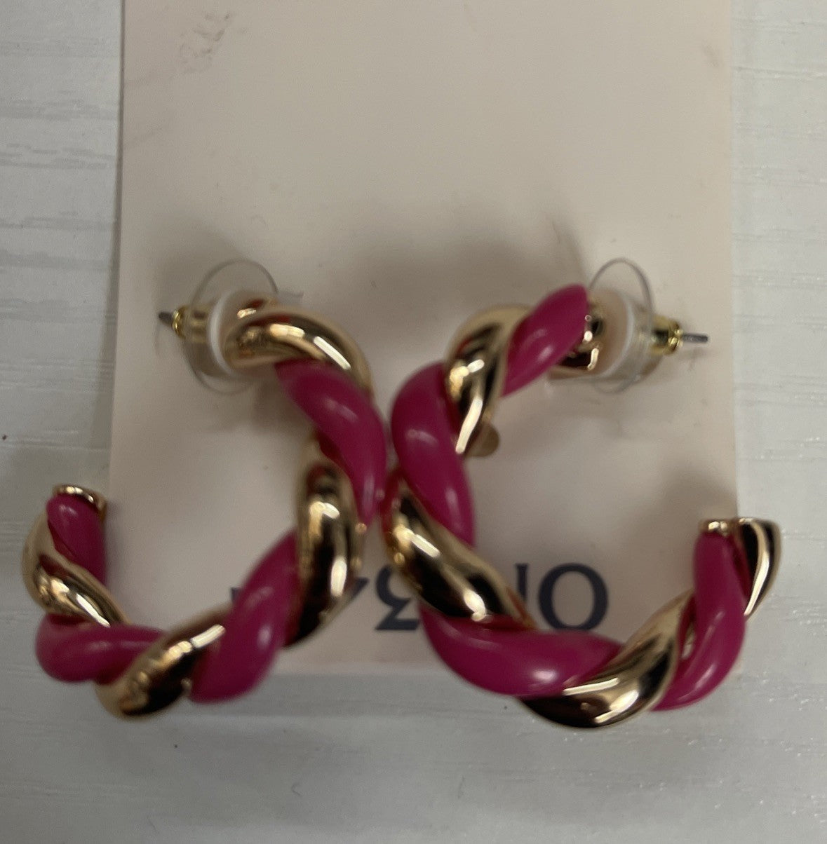 On 34th Gold-Tone Swirl Medium Hoop Earrings, 1.2"