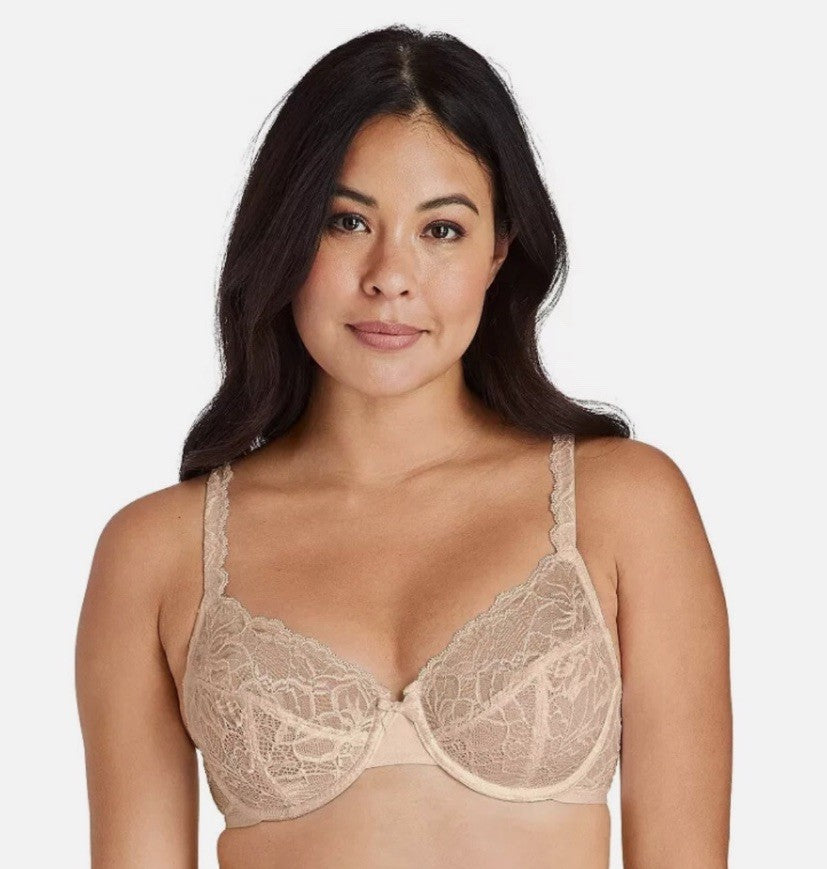 Bali Women's 34B Lace Desire 2-Ply Underwire Comfort Bra DF6543 Champagne