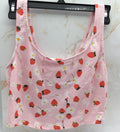 Grayson Threads, the Label Juniors' Cropped Strawberry-Print Top - Pink Size XS
