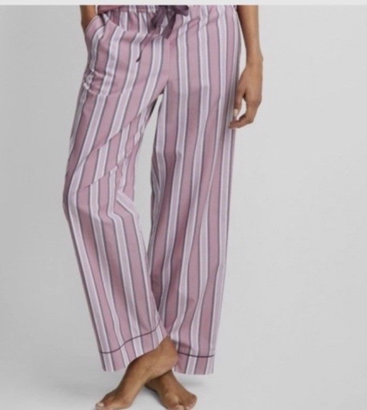 State of Day Women's Printed Poplin Pajama Pants- Mauve Orchid-XXL