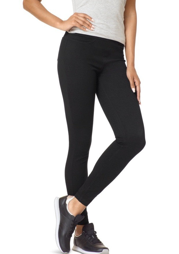Utopia By HUE Ultimate Stretch Denim Legging - Black, Medium NWT