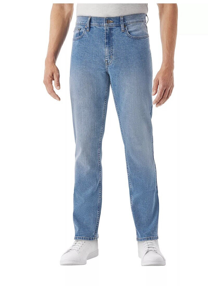 Member's Mark Men's Straight Fit Premium Stretch Denim Jeans, 5 Pocket 42x32
