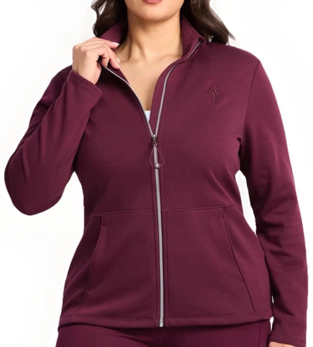 Skechers Women’s The Go Walk Go Snuggle Lite Full Zip Mock Neck Jacket, Sz Large