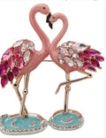 Anne Klein Gold Tone Color Crystal Flamingo Pin