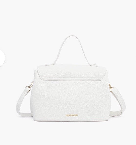 EVA DOUBLE BOW VEGAN SATCHEL CROSSBODY BAG WHITE 