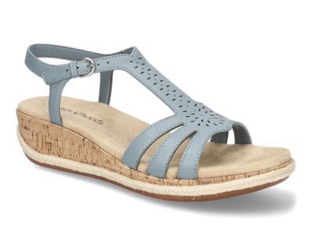 Easy Street Women's Dorinda Wedge Sandals Blue 10M