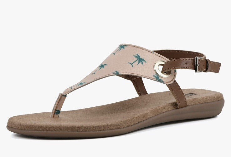 WHITE MOUNTAIN Women's London Flat Sandal Green Multi Size 7