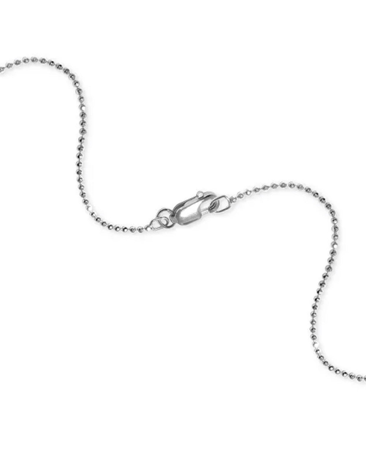 Alex Woo Little Letter by Initial Pendant Necklace in Sterling Silver "O”