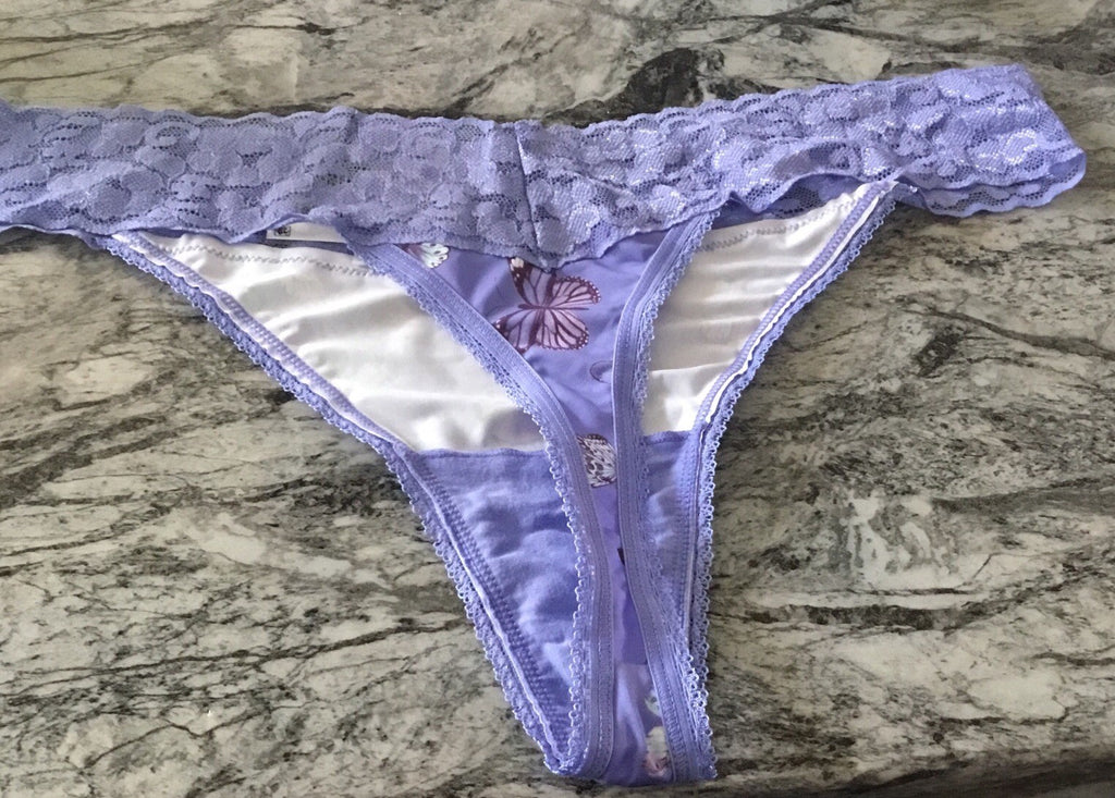 I.N.C. International Concepts Women's Lace-Trim Thong Underwear Butterfly XXL