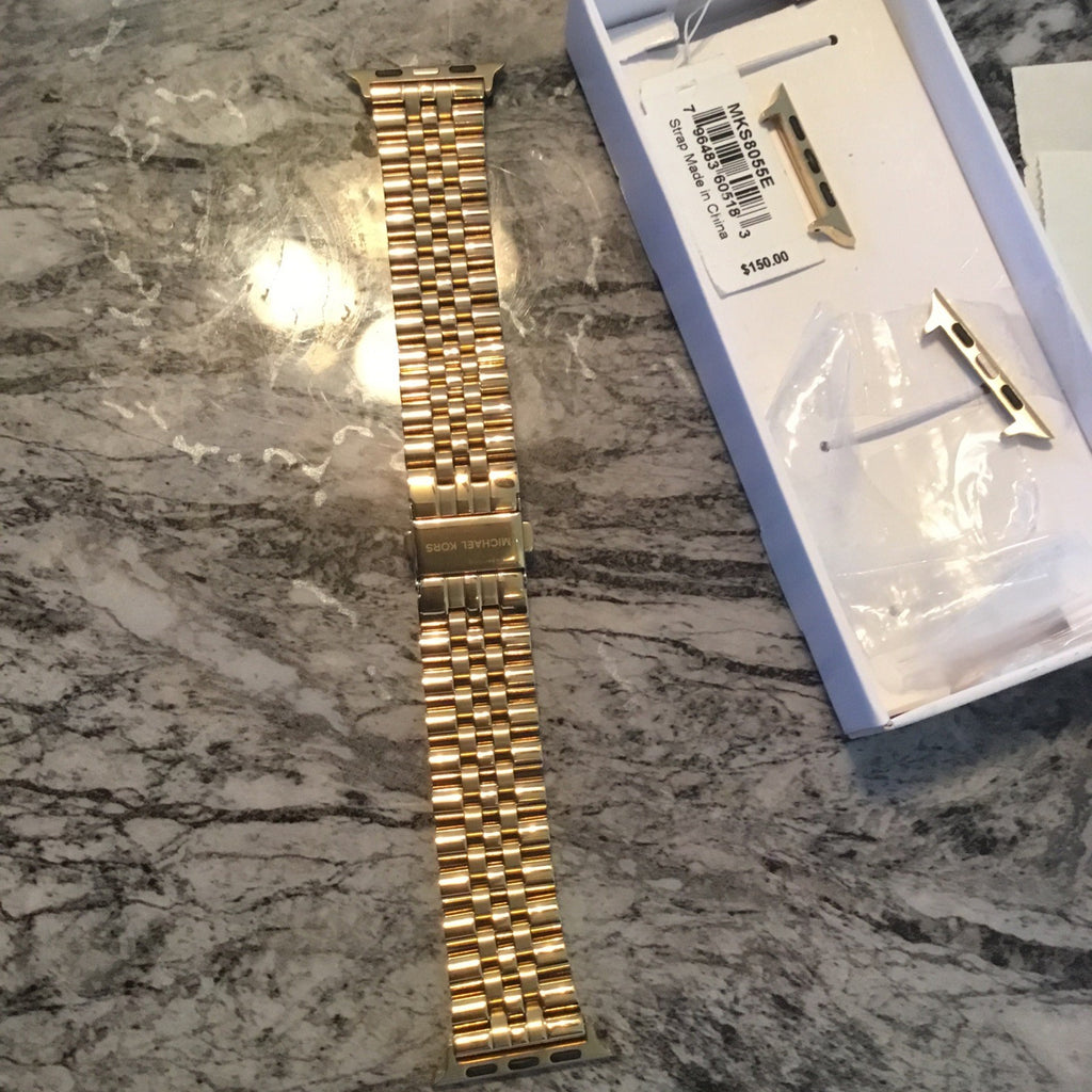 Michael Kors Unisex Gold-Tone Stainless Steel Band for Apple 38/40/41mm