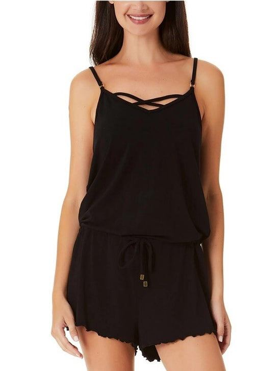 California Waves NWT Black Shorts Cover-Up Casual Romper Juniors XS