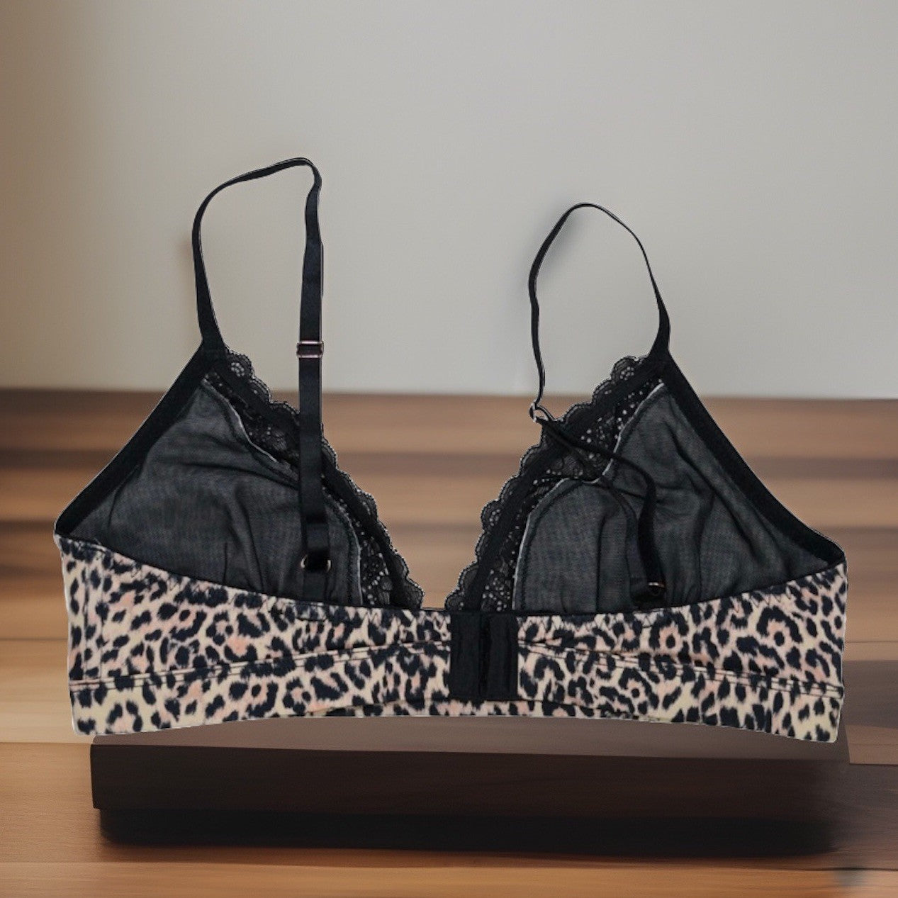I.n.c. International Concepts Women's Satin Micro Cheetah-Print Bralette XLarge