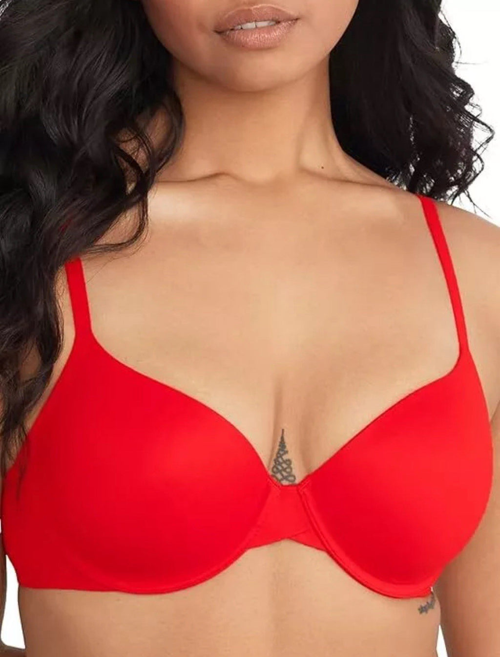Calvin Klein Perfectly Fit Full Coverage T-Shirt Bra F3837, Red, Size 34A