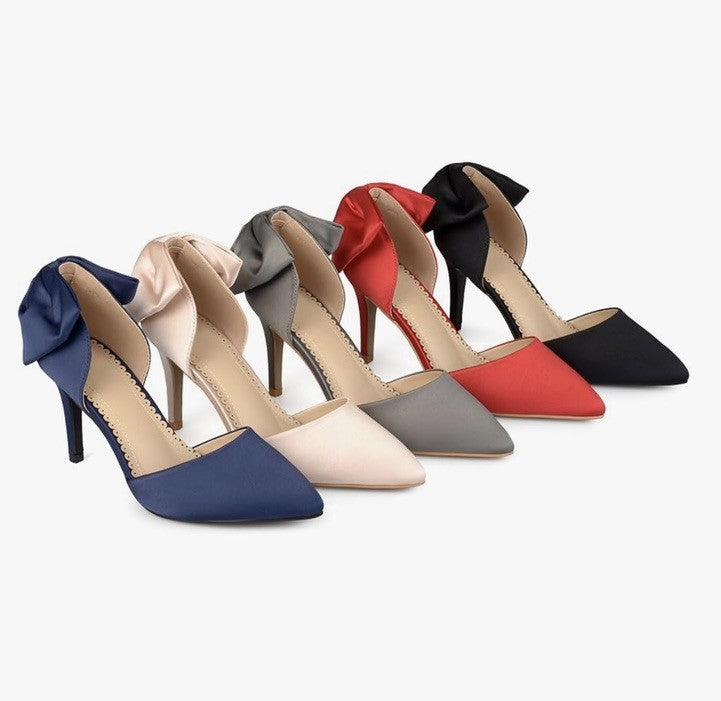 Journee Collection Women's Tanzi Bow Stilettos Red 10