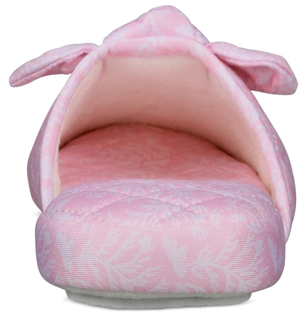Charter Club Women's Gingham-Print Bow-Top Slippers, L 9-10